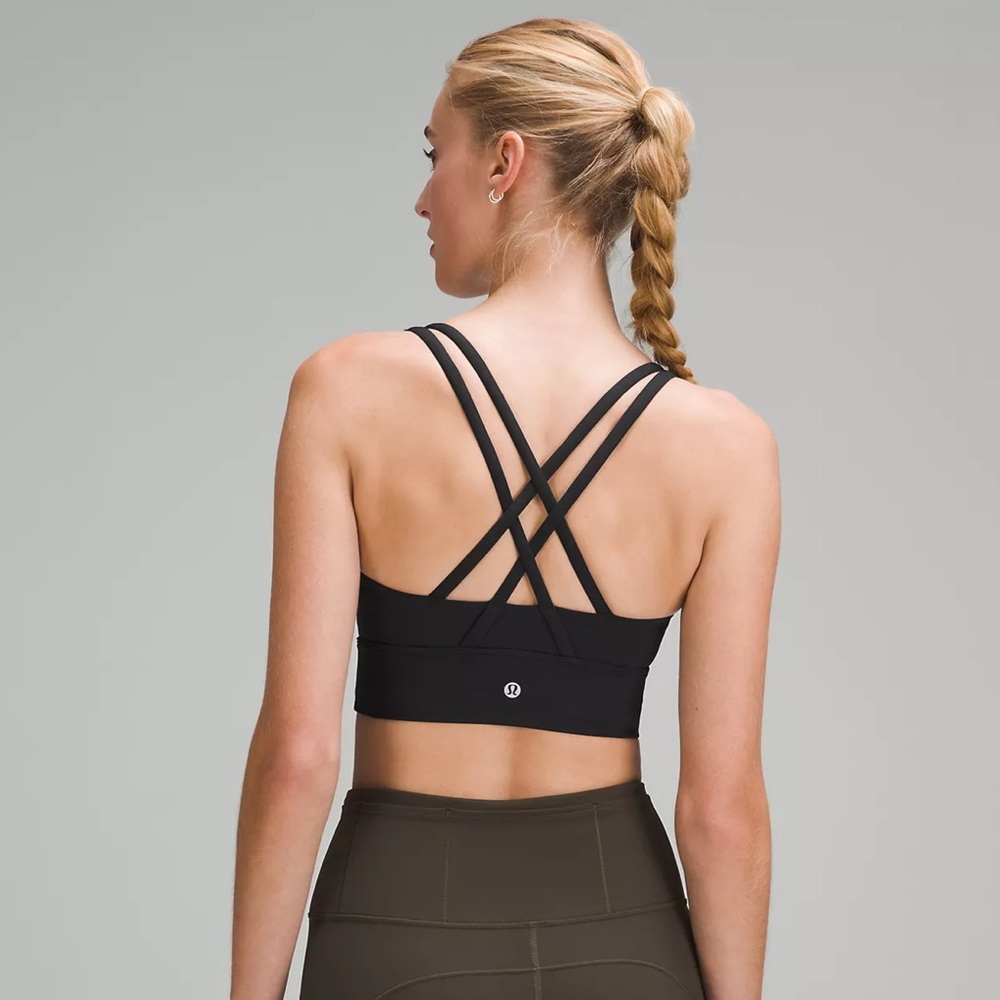 Lululemon energy bra longline, size 6, black